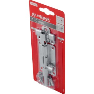 Bolzenriegel AjustLock, blau verzinkt, 100 mm, für Türen und Tore.