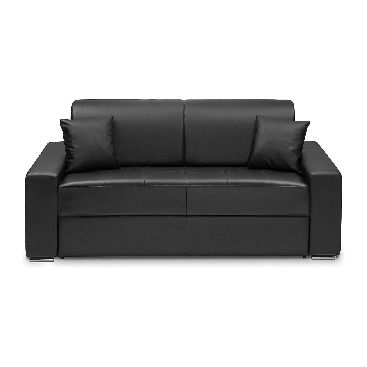 Vente-unique Schlafsofa Emir Schwarz 204 cm