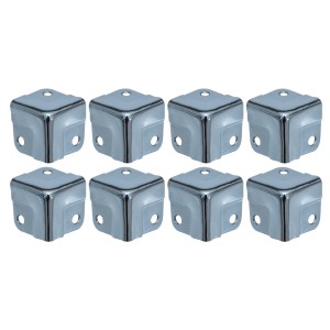 HMF 14965-09 Eckenschutz aus Metall für Koffer 8 Stück 18 x 18 x 18 mm Silber Verzinkt