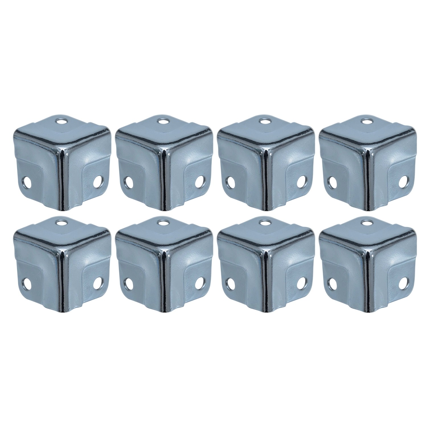 HMF 14965-09 Eckenschutz aus Metall für Koffer 8 Stück 18 x 18 x 18 mm Silber Verzinkt