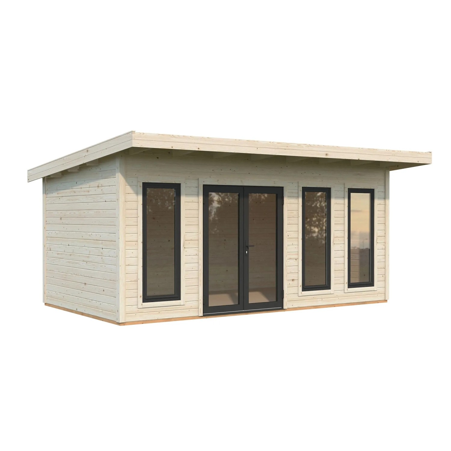 Palmako Holz-Gartenhaus Aurelia Pultdach Tauchgrundiert 530 cm x 300 cm 15,2 m²