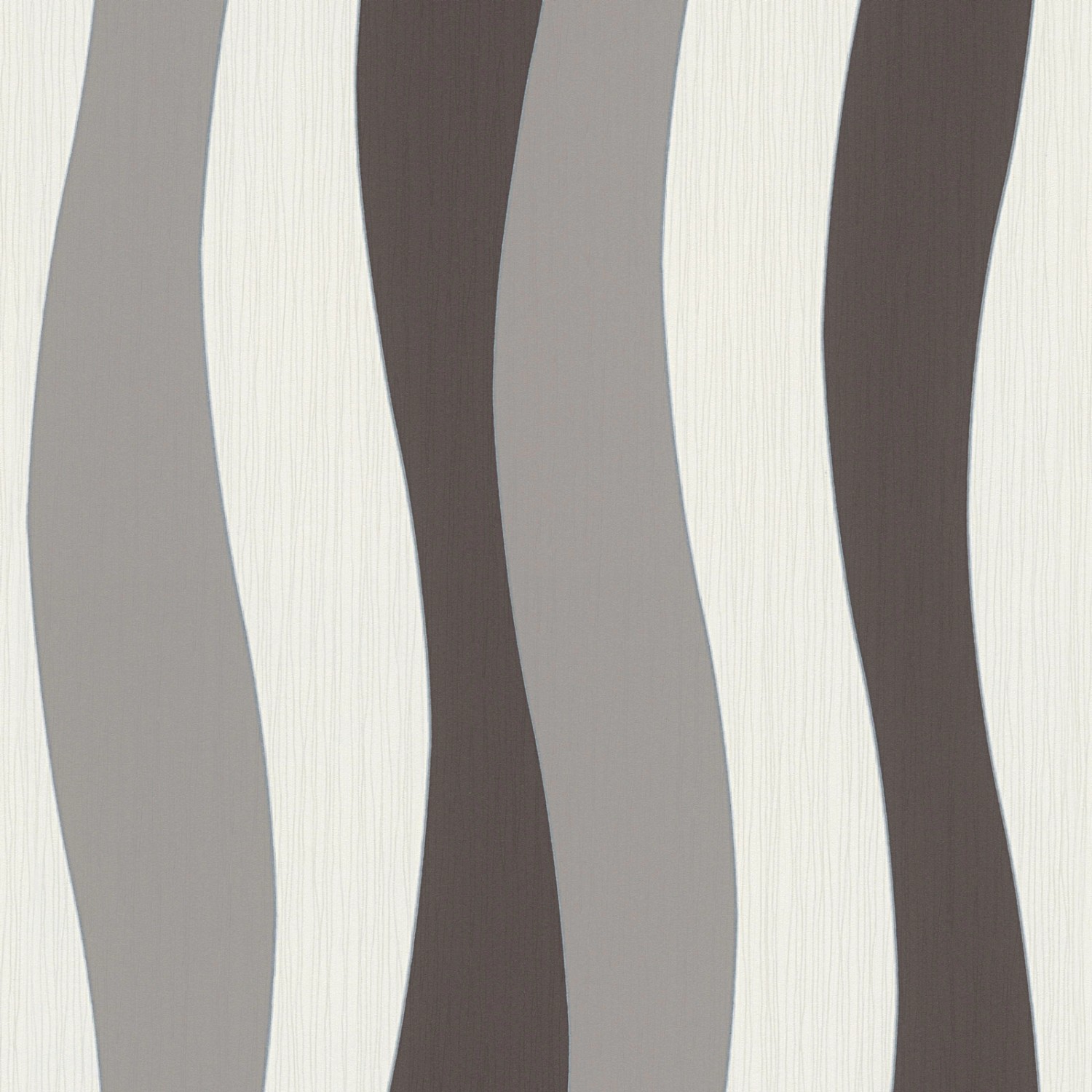 Bricoflor Moderne Tapete mit Wellenmuster Streifentapete in Grau und Weiß Gestreifte Vliestapete mit Vinyl für Büro und 