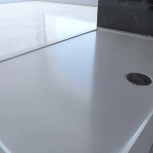 Aurlane Duschtasse Pure, 120x90 cm, aus Acryl in Weiß, fast ebenerdig.