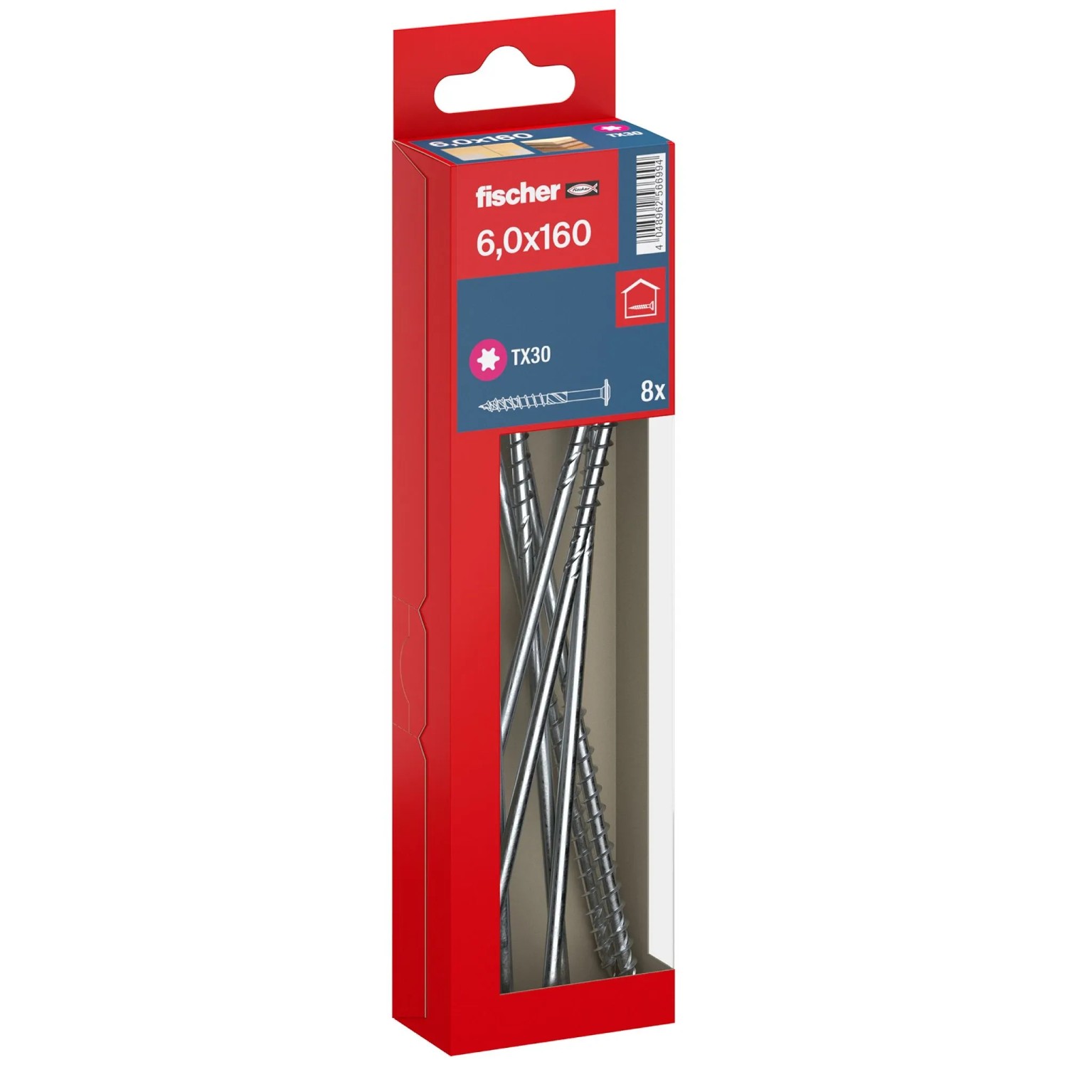Fischer Holzbauschraube PowerFast II Tellerkopf TX Teilgewinde Ø 6x160 mm 8 Stk