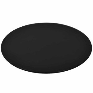 Schwarze, runde Tischplatte aus gehärtetem Glas (Ø 30cm) für Tische.