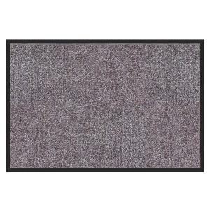 Rechteckige Karat Schmutzfangmatte Rhine, 135x200 cm, beige-grau mit schwarzem Rand. Fußmatte für den Innenbereich.