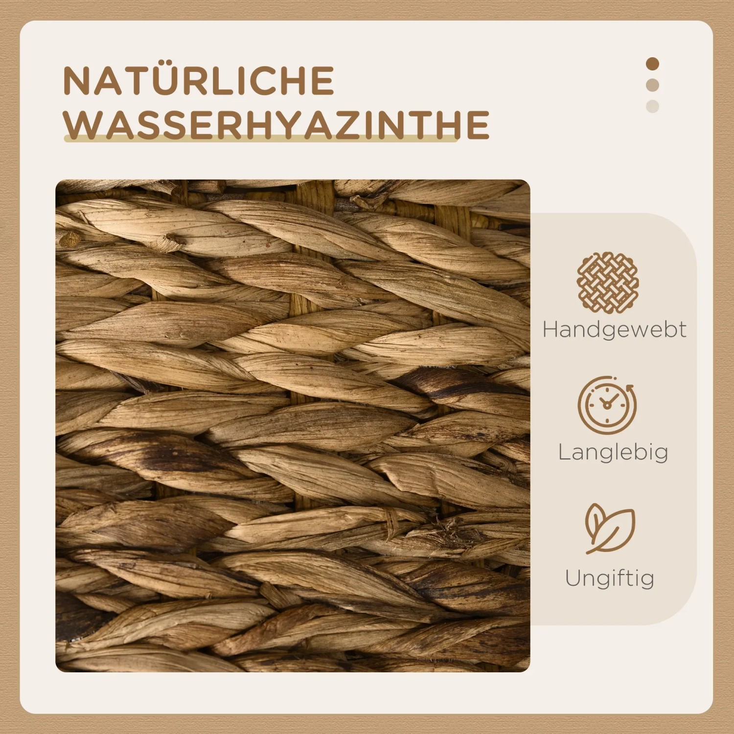 Detailansicht der Wasserhyazinthe des PawHut Kratzbaums mit 3 Höhlen.