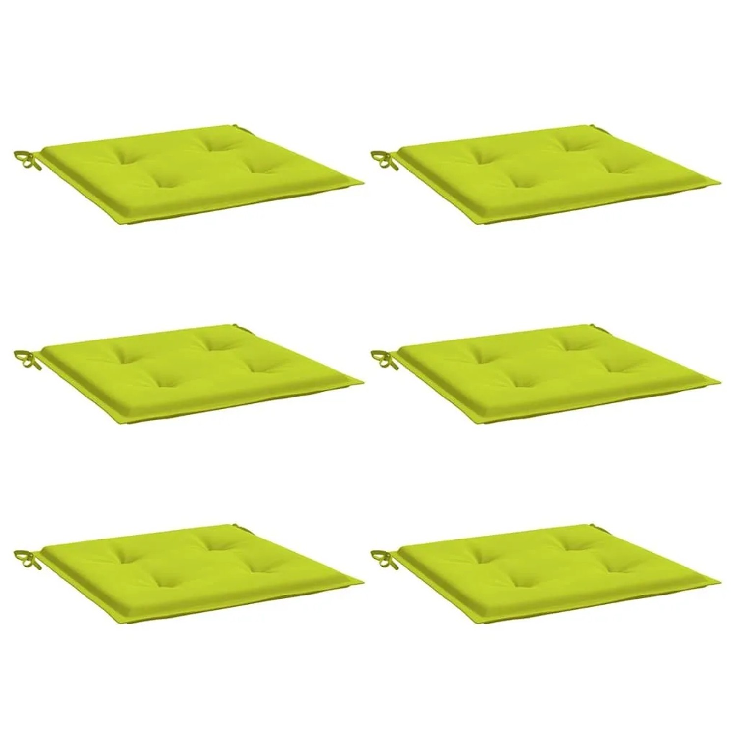 vidaXL Gartenstuhl-Kissen 6 Stk Knallgrün 40x40x3 cm Oxford-Gewebe 314028 günstig online kaufen