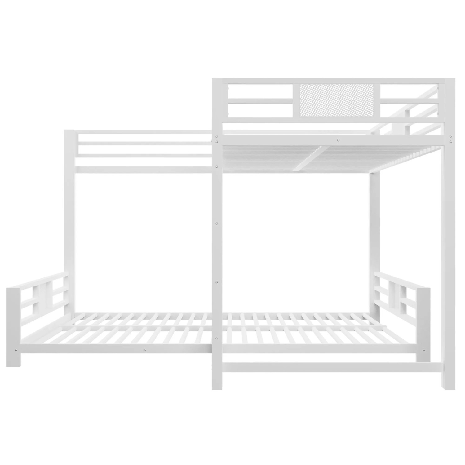 Merax L Etagenbett 90x200 140x200 cm Metall Weiß