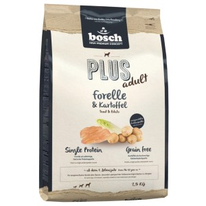 Bosch Pets Hunde-Trockenfutter Plus Forelle und Kartoffel 2,5 kg