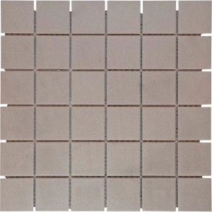 Mosaikmatte Antislip hellgrau, Keramik, 30x30cm. Rutschfeste Mosaikfliese für Bad und Küche.