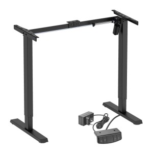 Schwarzes, elektrisch höhenverstellbares SOTECH Tischgestell CAVO für ergonomische Arbeitsplätze.