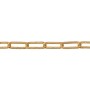 Gehämmerte Zierkette aus Stahl in Messingoptik, Ø 3 mm, Meterware.
