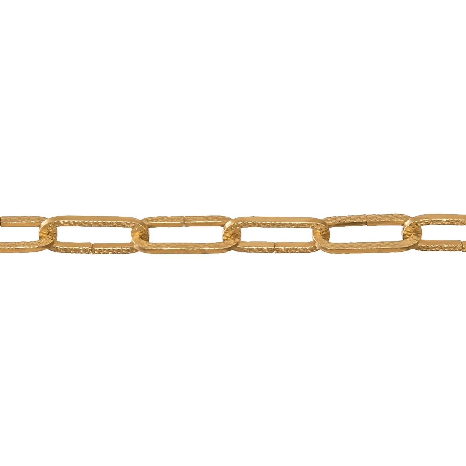 Conacord Zierkette Stahl Gehämmert Ø 3 mm x 29 mm Messing Meterware