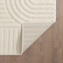 Ayyildiz Kurzflorteppich Art 1121 Creme (200x290cm) mit geometrischem Muster und Teppichrücken.