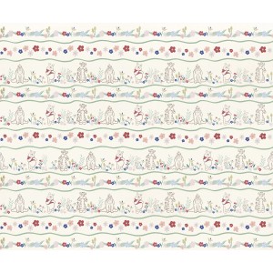 Bunte Winnie Pooh Fototapete mit Freunden im Garten Design für Kinderzimmer.