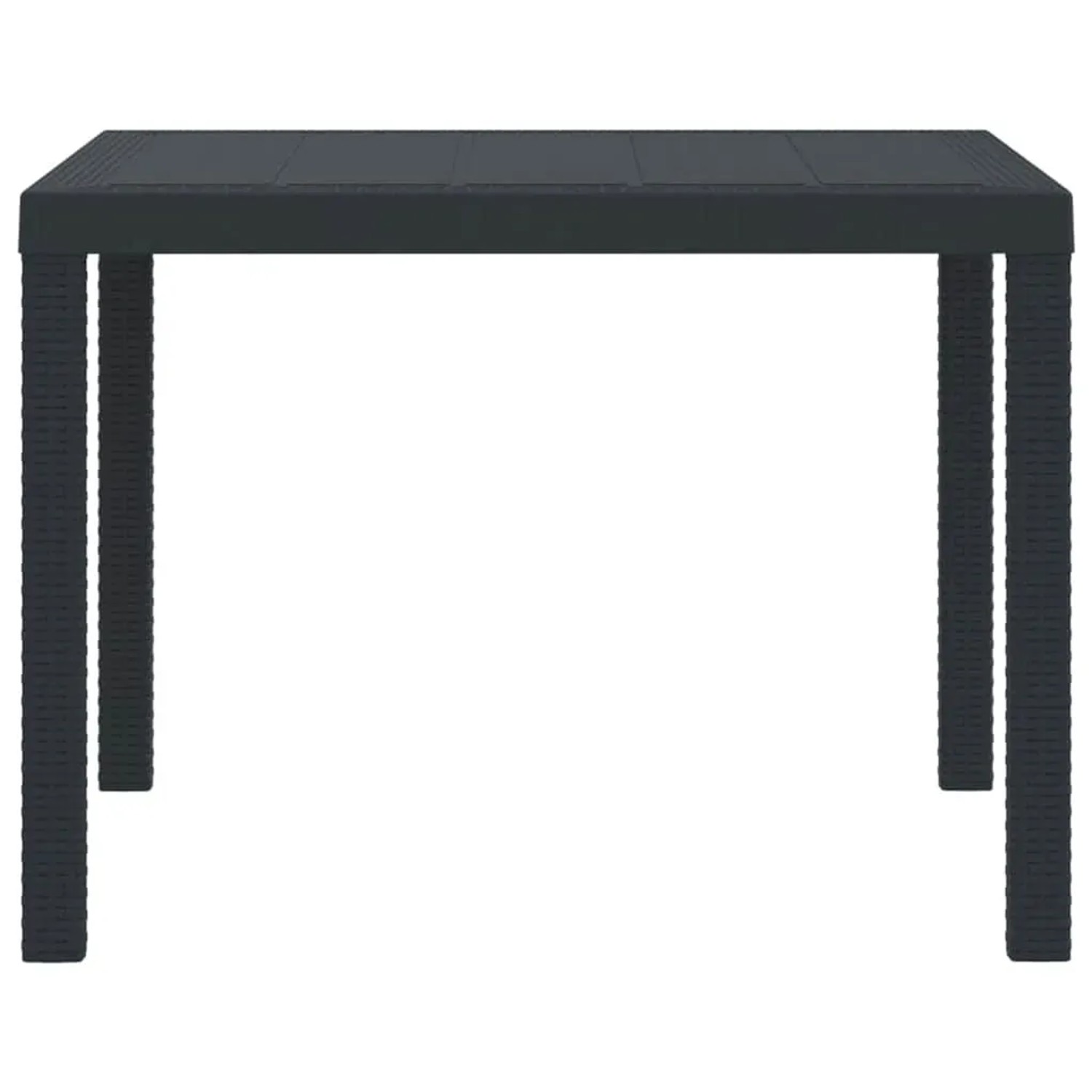 vidaXL Gartentisch Anthrazit 100 x 100 x 73 cm Poly-Rattan 871680_4