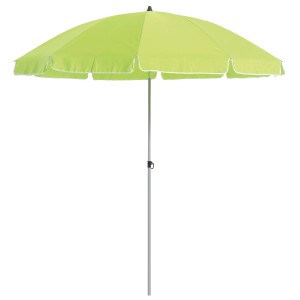 CMI Balkonschirm, rund, hellgrün, Ø 200 cm. Sonnenschirm mit Stahlgestell und Knickfunktion.