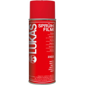 Rote Sprühdose Lukas Sprühfilm Matt 400ml für Maltechniken.
