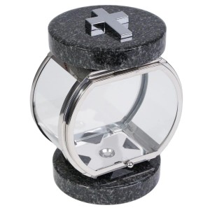 KOKA Grablampe Rund Edelstahl Granit Impala Kreuz