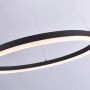Moderne LED-Pendelleuchte Titus in Anthrazit, Ø 60 cm, dimmbar.