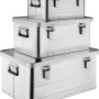 3-teiliges Aluboxen Set für Werkzeug und mehr, gestapelt.