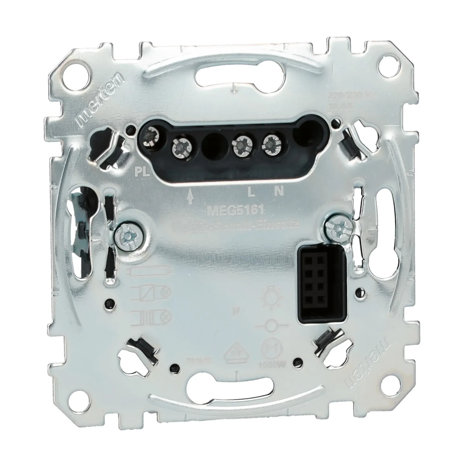 Pulsante Merten MEG3760-0000 Per Scheda Con Spia E Luce Di Orientamento – Contatto 1 Polo 6A 250V