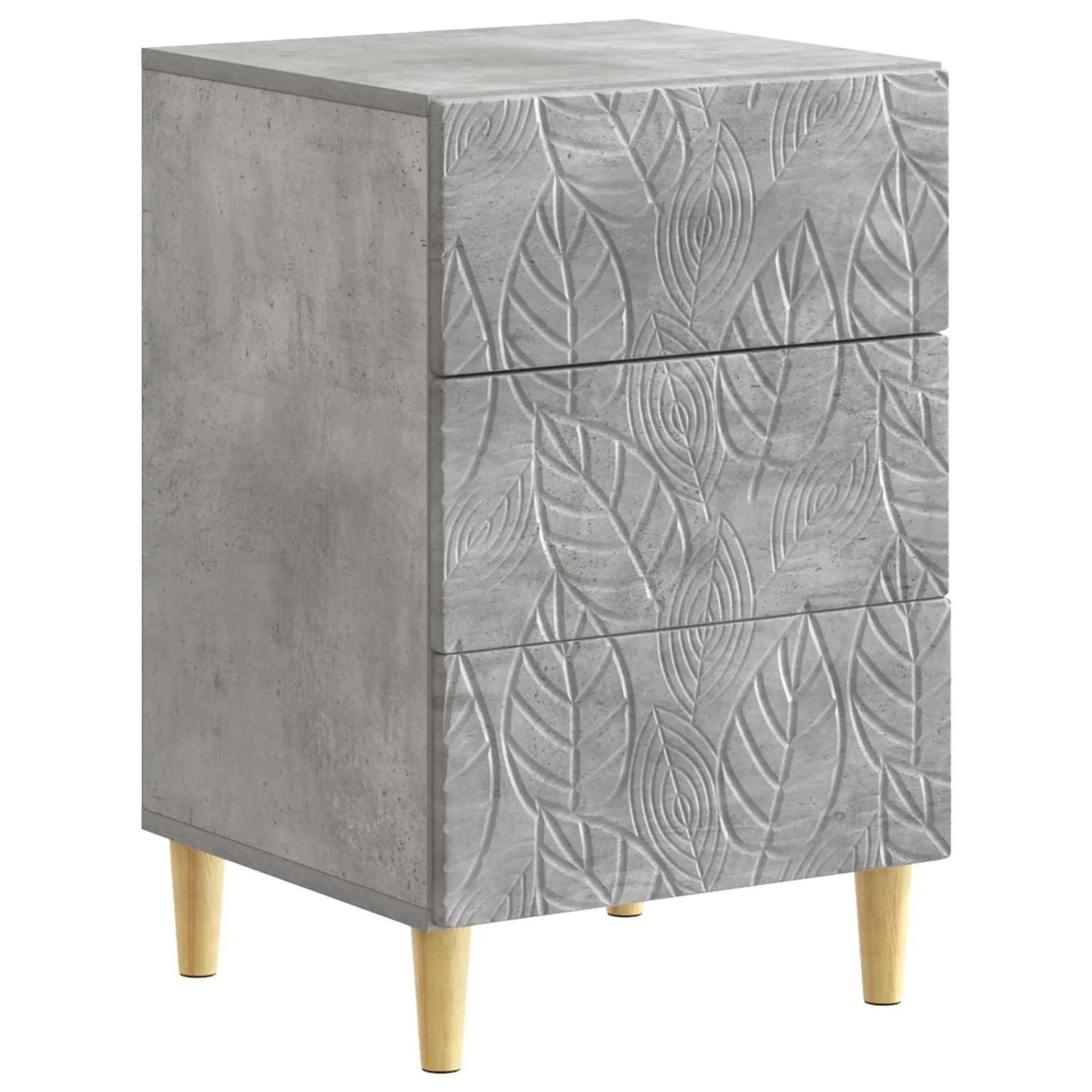vidaXL Nachttisch Betongrau 43 x 39,5 x 66,5 cm Holzwerkstoff 895018