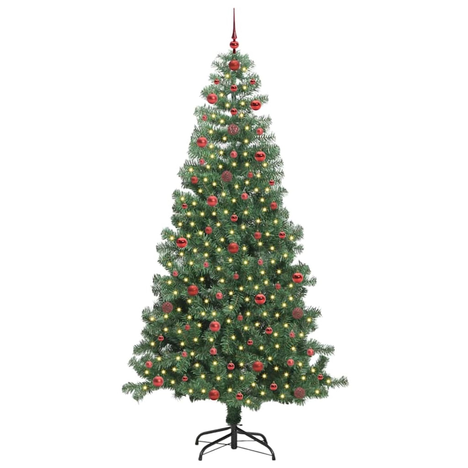 vidaXL Weihnachtsbaum mit 300 LEDs mit Ständer Grün 240 cm PVC 3396398