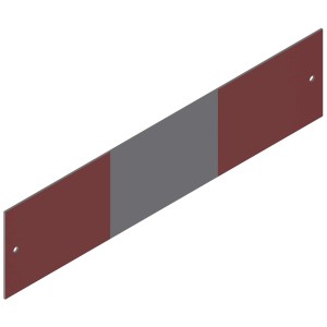 Schake Warnschild Typ 1, rot-weiß, für Beton-Aufstellvorrichtung, Baustellensicherung.