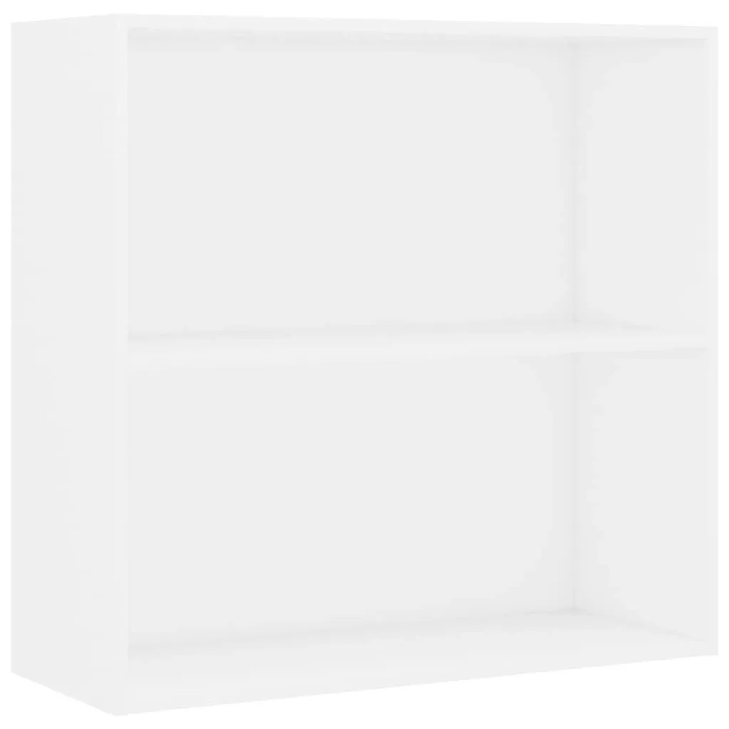 vidaXL Bücherregal Weiß 80x30x76,5 cm Holzwerkstoff 800999 günstig online kaufen
