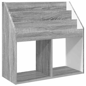 Graues vidaXL Kinderregal Sonoma aus Holzwerkstoff mit Fächern für Kinderzimmer.