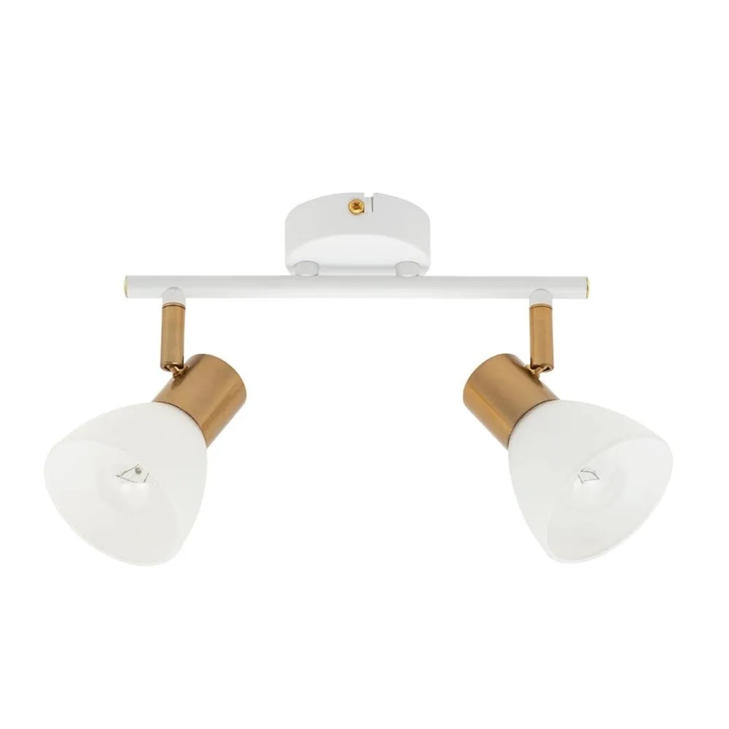 Arte Lamp Deckenstrahler Falena 2-flammig schwenkbar Weiß E14 mit Glasschirmen
