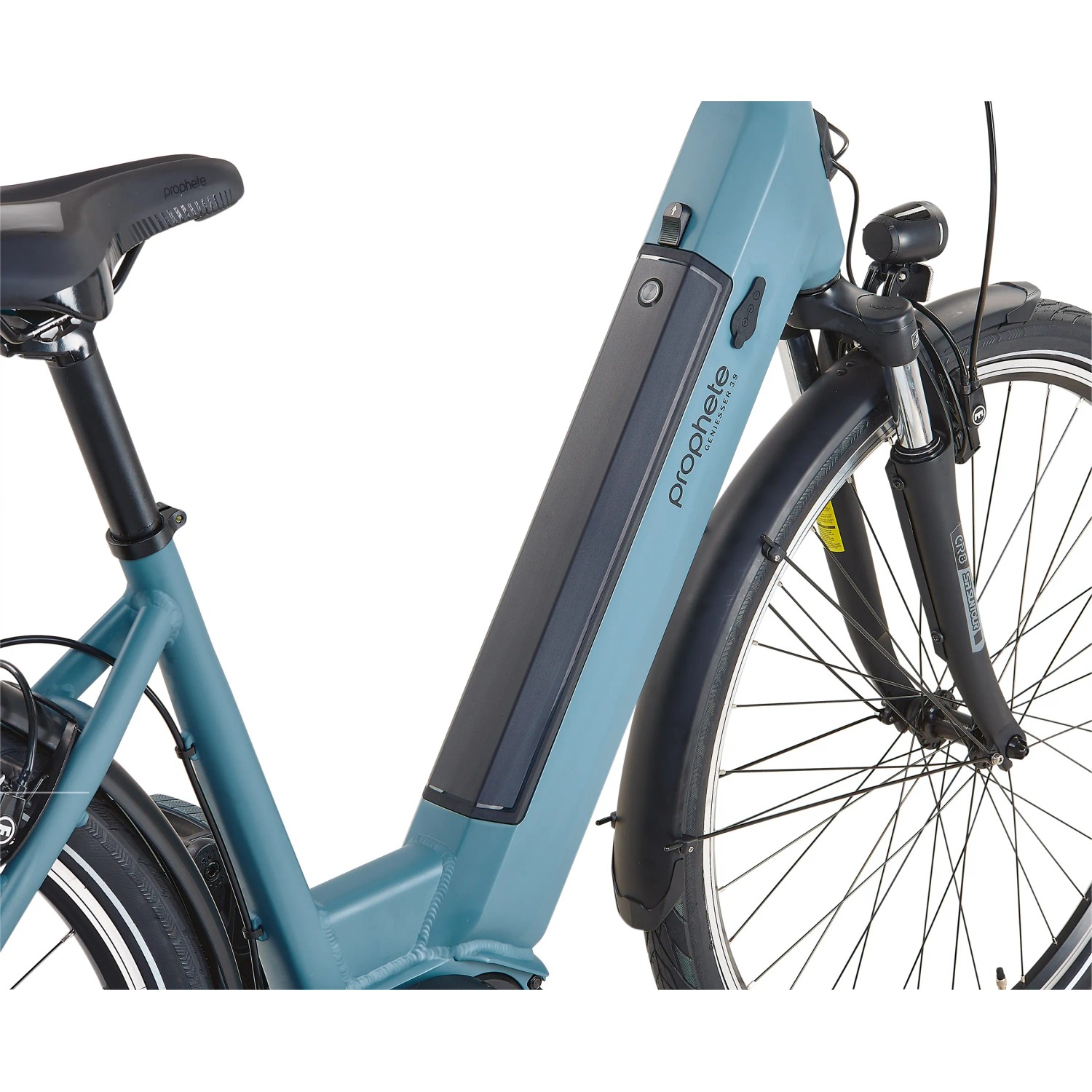 Detailansicht: Blaues Prophete City E-Bike Geniesser 3.9 Damenrad, 28 Zoll.