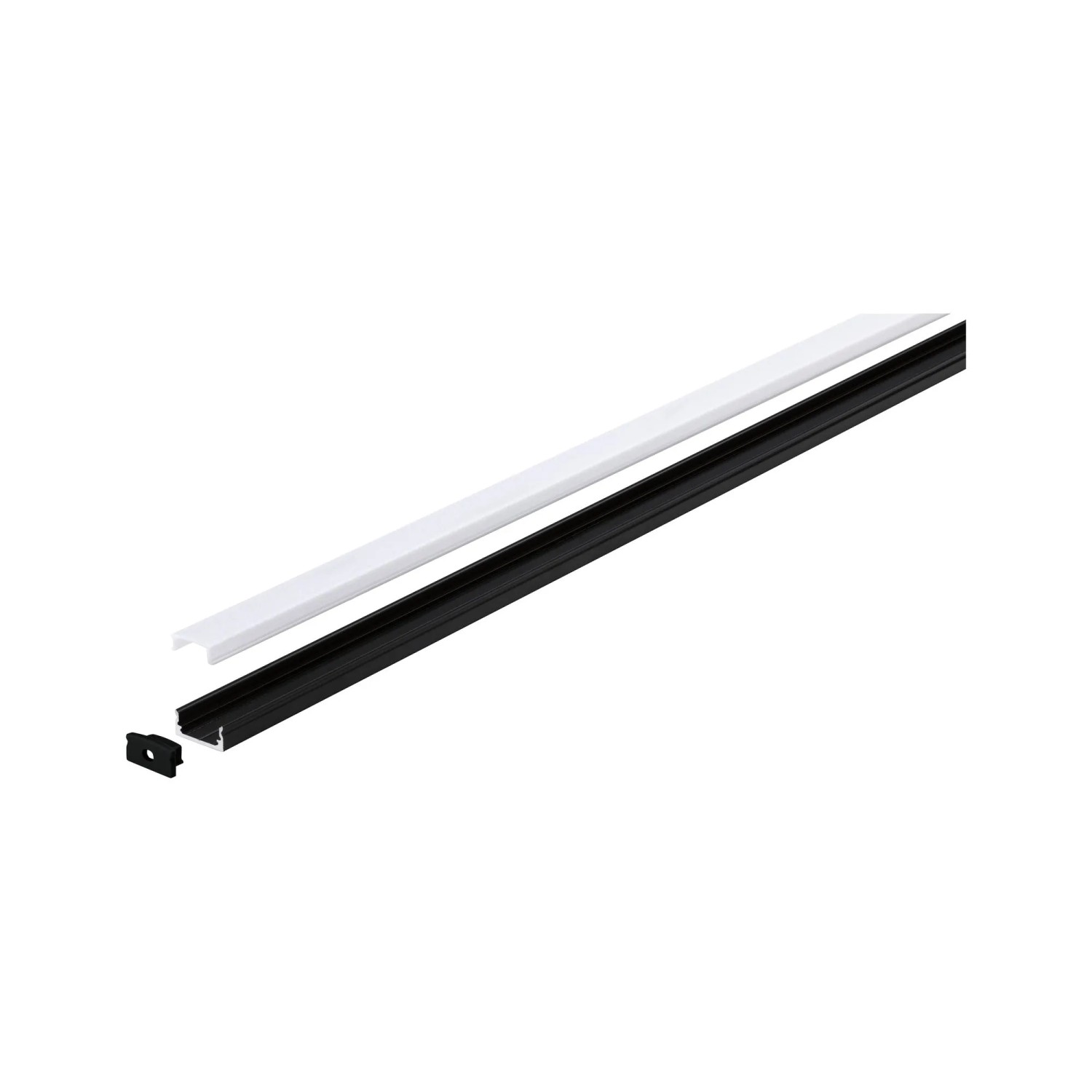 Paulmann Base Profil, 2 m, mit weißem Diffusor, eloxiert, für LED-Streifen.