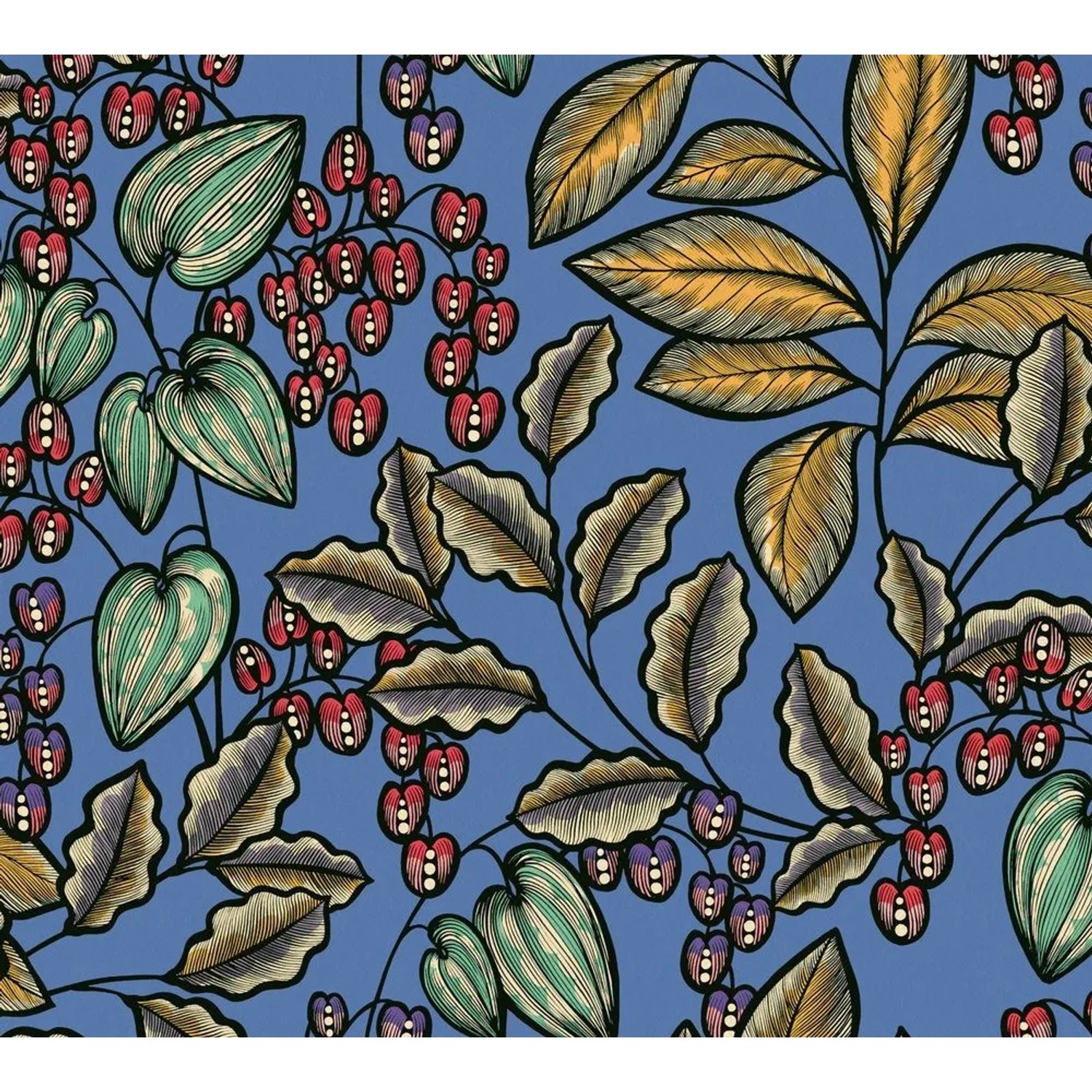 Tadessi Tapete Floral M1-No.1446 Vliestapete in Gelb
