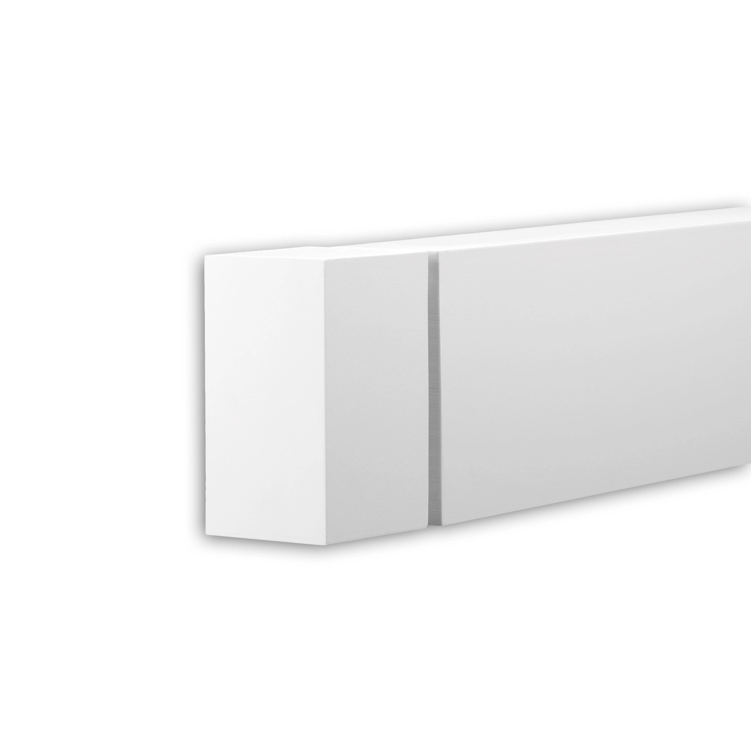 PROFHOME 433231 Stirnelement Fassadenstuck Zierelement Fassaden Element 8 cm x 8 cm x 14,6 cm Weiß
