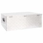 DELUKE Aluminiumbox Mit Deckel Abschließbar Alubox Deichselbox Alu Anhängerbox Werkzeugkiste Transportbox Metallkiste 100x55x37cm Silber_5