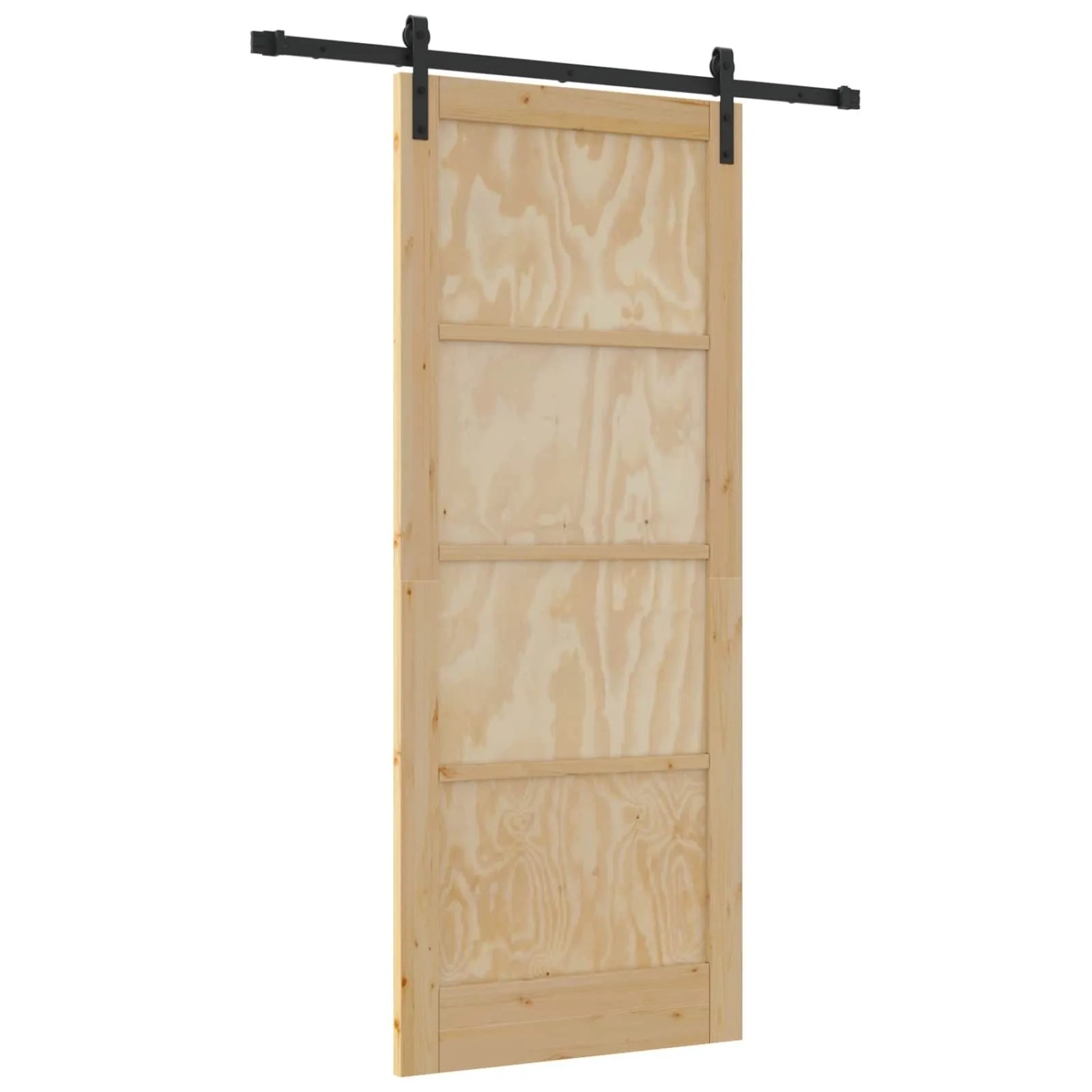 vidaXL Schiebetür Natur 86 x 211 cm Massives Kiefernholz 3445439