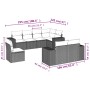 vidaXL 8-tlg. Garten-Sofagarnitur, beige Poly Rattan, mit Maßen. Ideal für Terrasse und Garten.