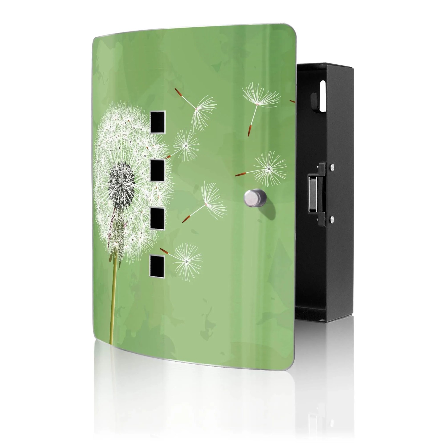 Banjado Design Schlüsselkasten Aus Edelstahl Für 10 Schlüssel 24x21,5x7cm Mit Magnetverschluss Motiv Pusteblume 3