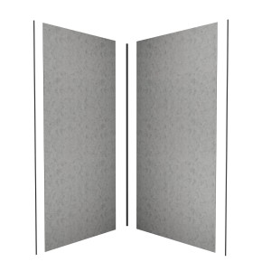 AICA 80x100cm Zementgrau Duschrückwand Aluverbundplatte Fliesenersatz 3mm Aluminiumverbundplatte Aluplatte Alu Höhe 210cm