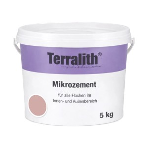 Terralith Mikrozement Fix & Fertig, Farbton Altrosa, 5kg Eimer. Geeignet für Innen- und Außenbereiche.
