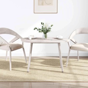 vidaXL Tischplatte Weiß 90x45x2,5 cm Massivholz Kiefer Oval 824356