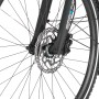 Detailaufnahme: Vorderrad mit Scheibenbremse des Fischer E-Bike Damen Viator 4.0i.