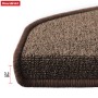 Detailaufnahme: Halbrund braune KARAT Stufenmatte London Pro, Teppichstruktur mit geketteltem Rand.