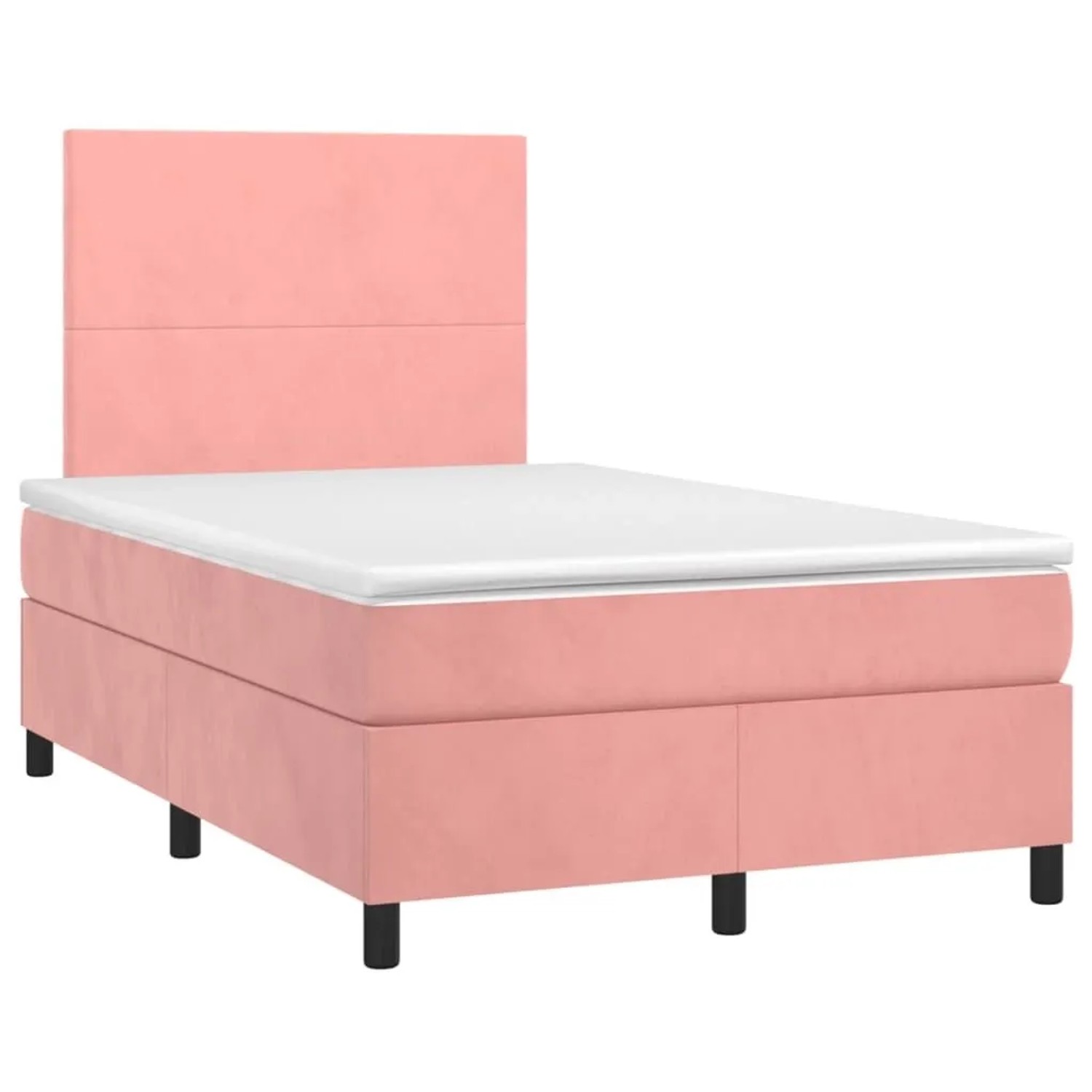 vidaXL Boxspringbett mit Matratze Rosa 120x190 cm Samt 3269988 günstig online kaufen