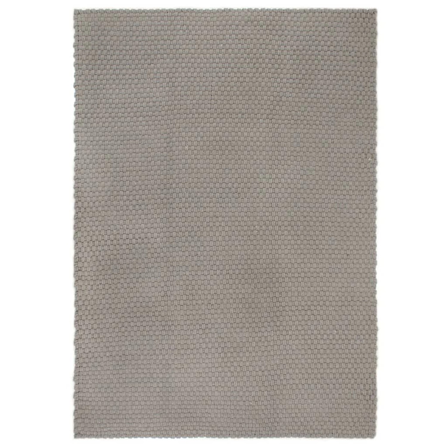 vidaXL Teppich Rechteckig Grau 160x230 Cm Baumwolle 1350758 günstig online kaufen