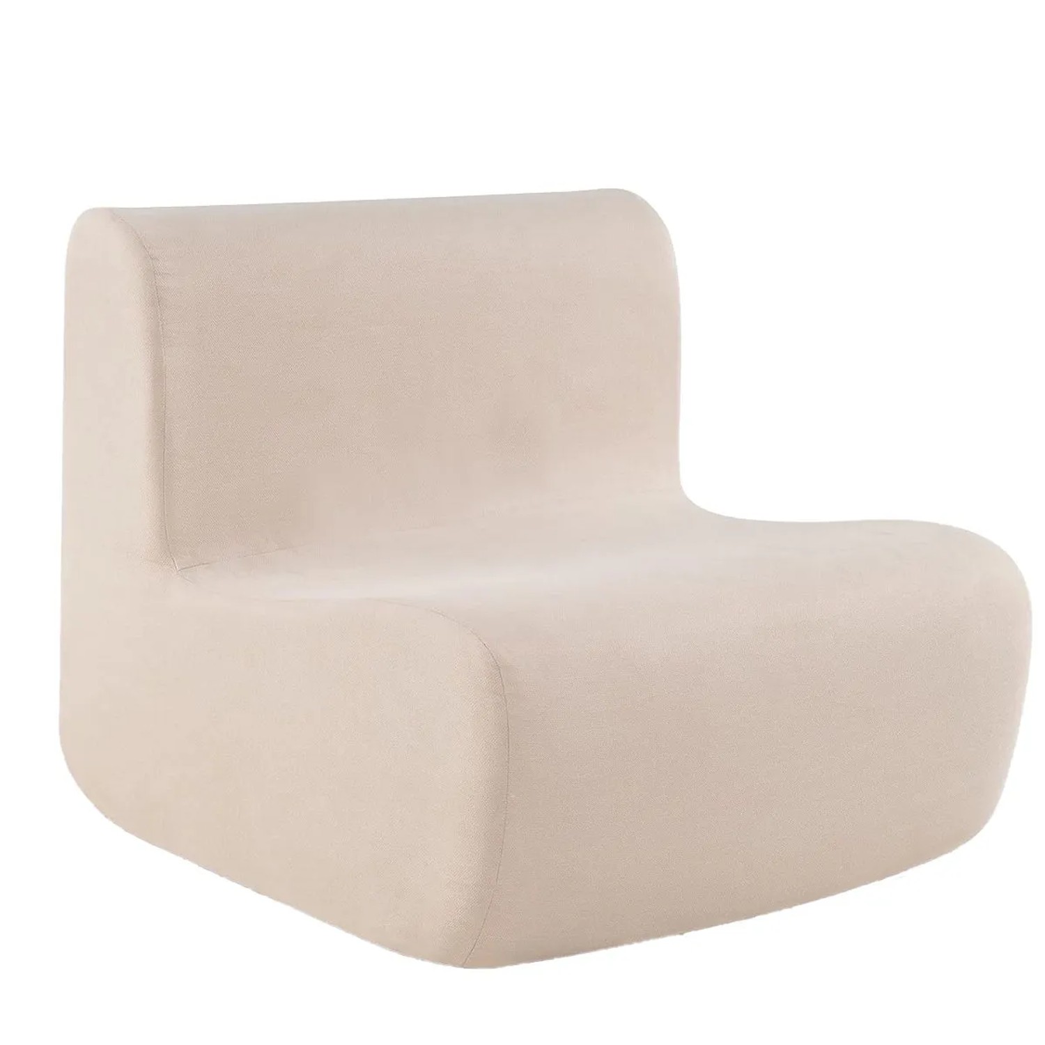 Costway Bodensessel mit Rückenlehne Bodenstuhl mit Weichem Samt Beige