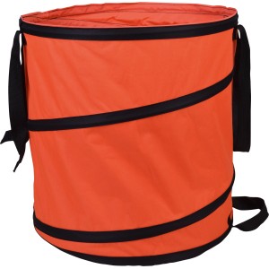 Oranger Gartensack Pop-Up, 85 l, für Gartenabfälle. Praktischer Gartenhelfer mit Tragegriffen.